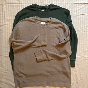 Goodfellow & Co Olive and Taupe Long Sleeve Shirts